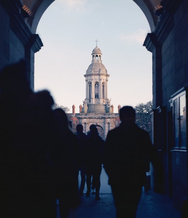 The entrance to Trinity College Dublin 